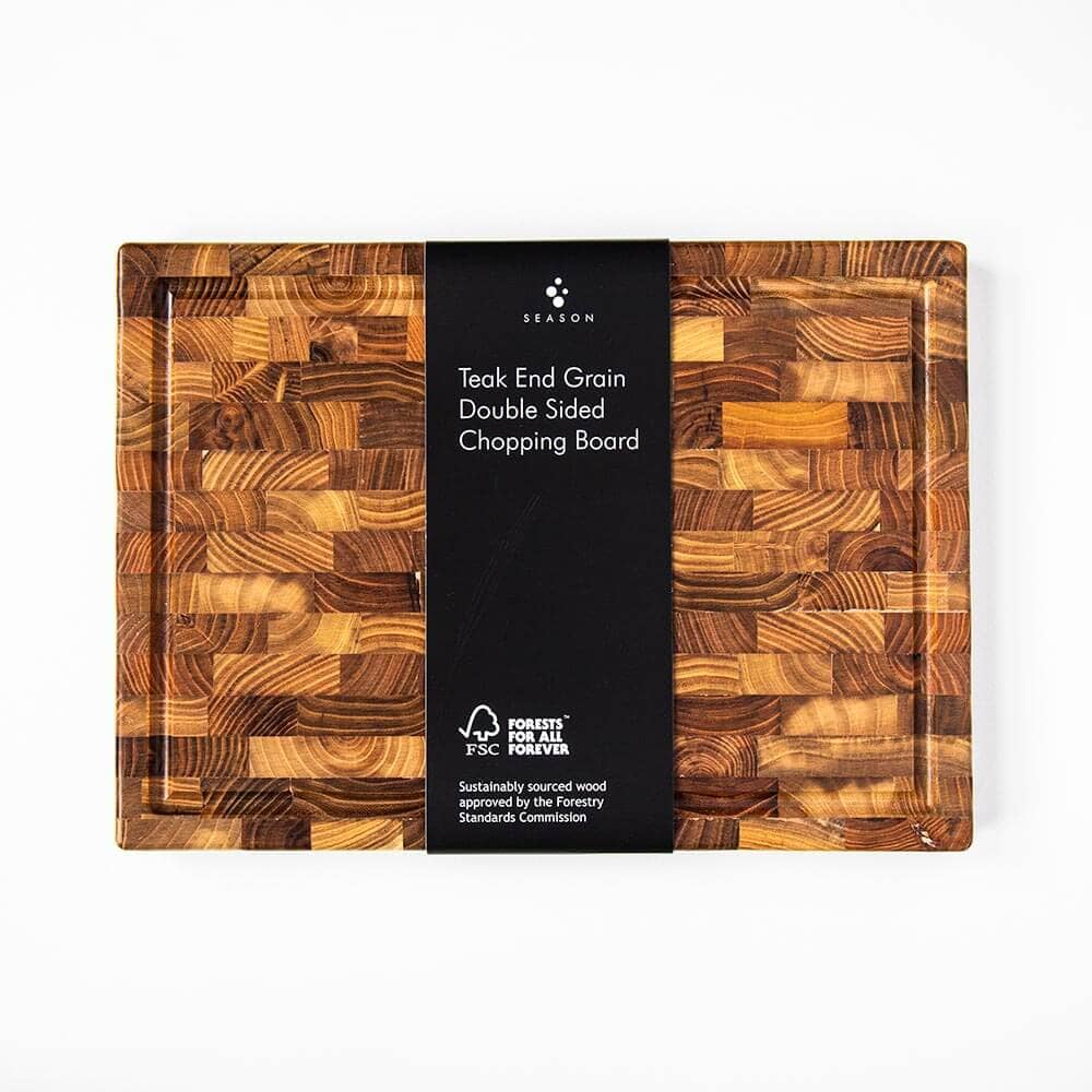 Season Teak End Grain wooden Chopping Board