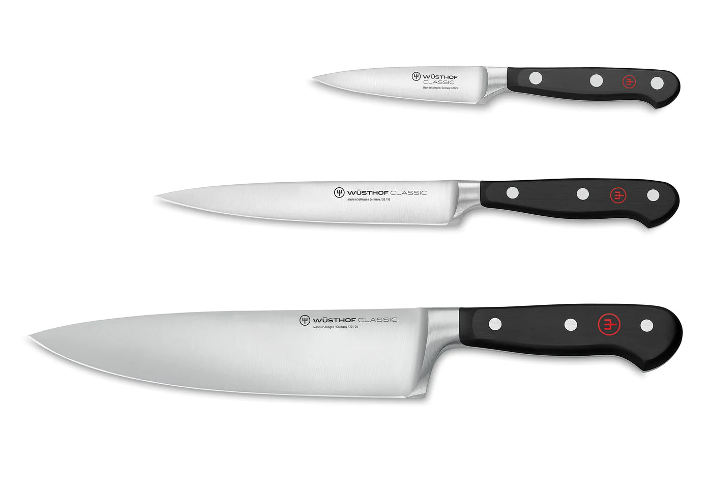 Wusthof Classic 3 Piece Knife Set with Utility Knife