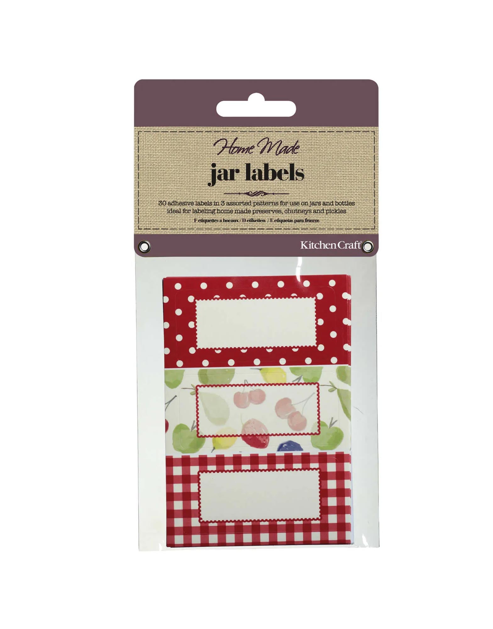 Adhesive Jam Labels Thirty Pack