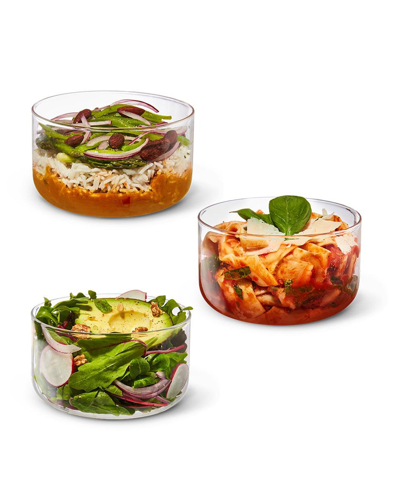 Black and Blum Glass Lunch Bowl