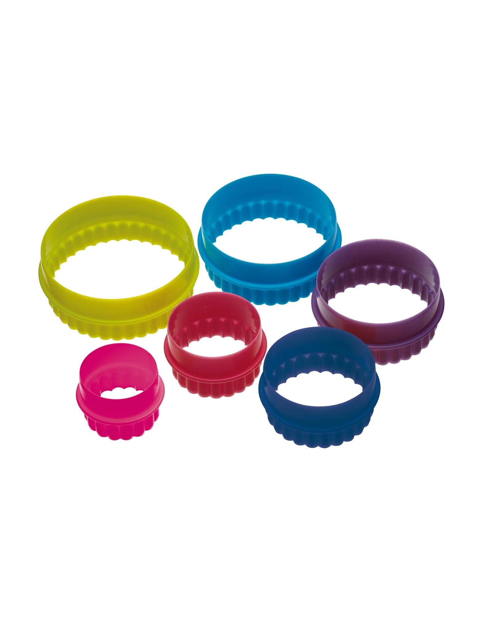 Six Piece Round Cookie Cutters Set with Storage Box