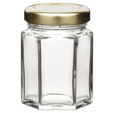 Hexagonal Jar with Twist off Lid
