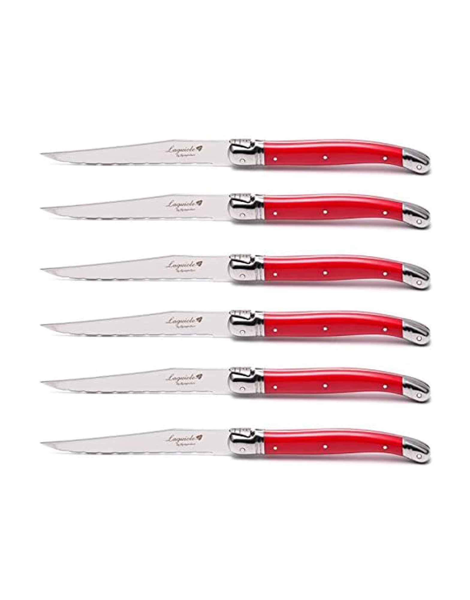 Laguiole Six Steak Knife Set in Block