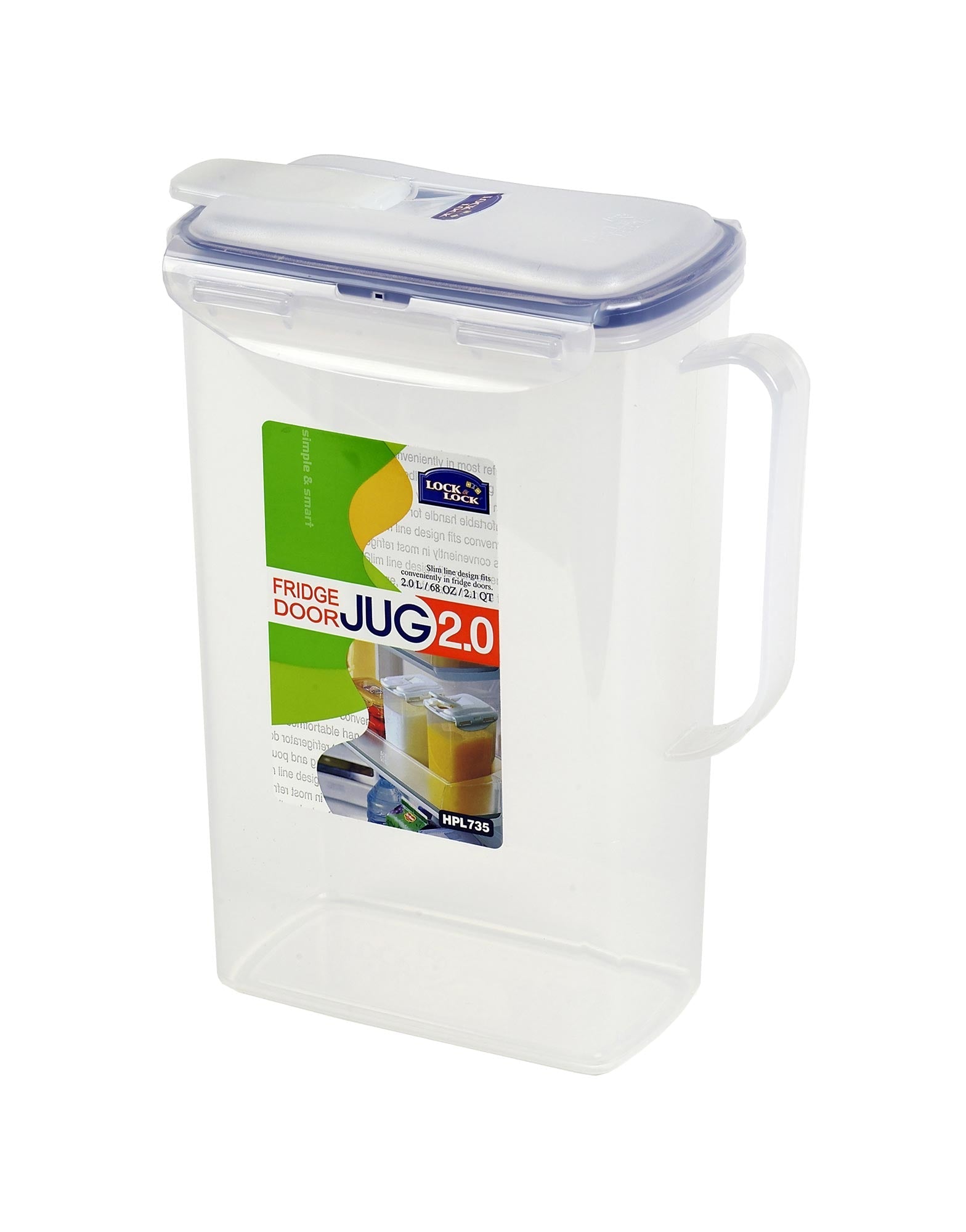 Lock & Lock Rectangular Fridge Door Jug 2L