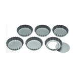 Loose-Bottom Tart Tins 10cm, Set of Six