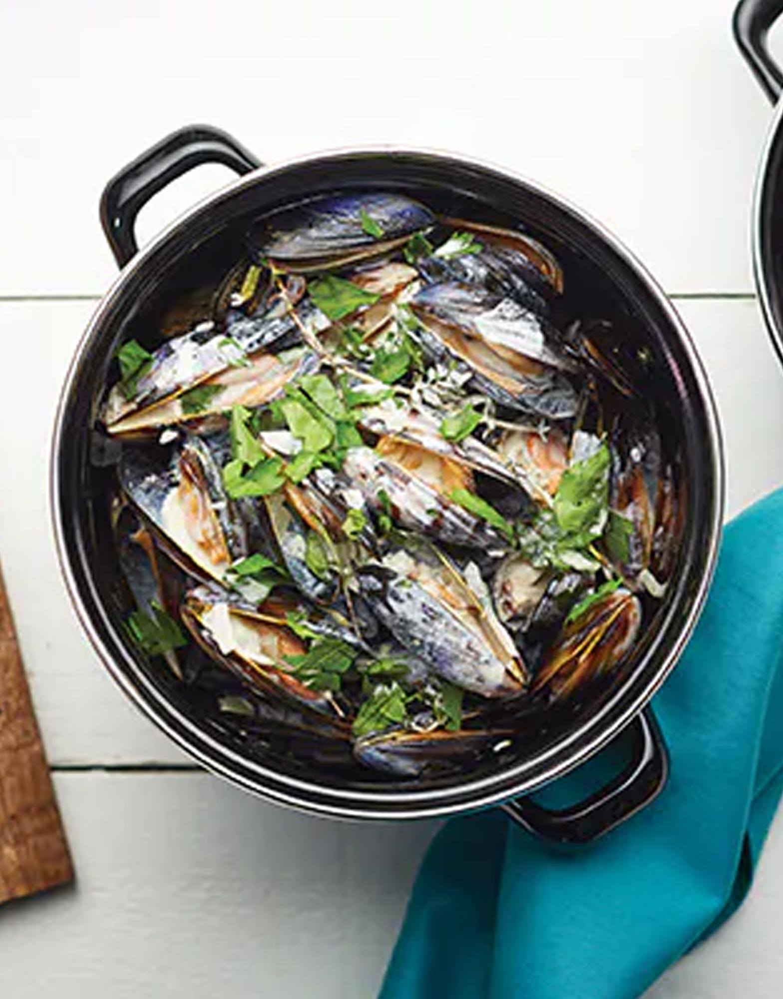 Mediterranean Enamelled Steel Mussel Pot