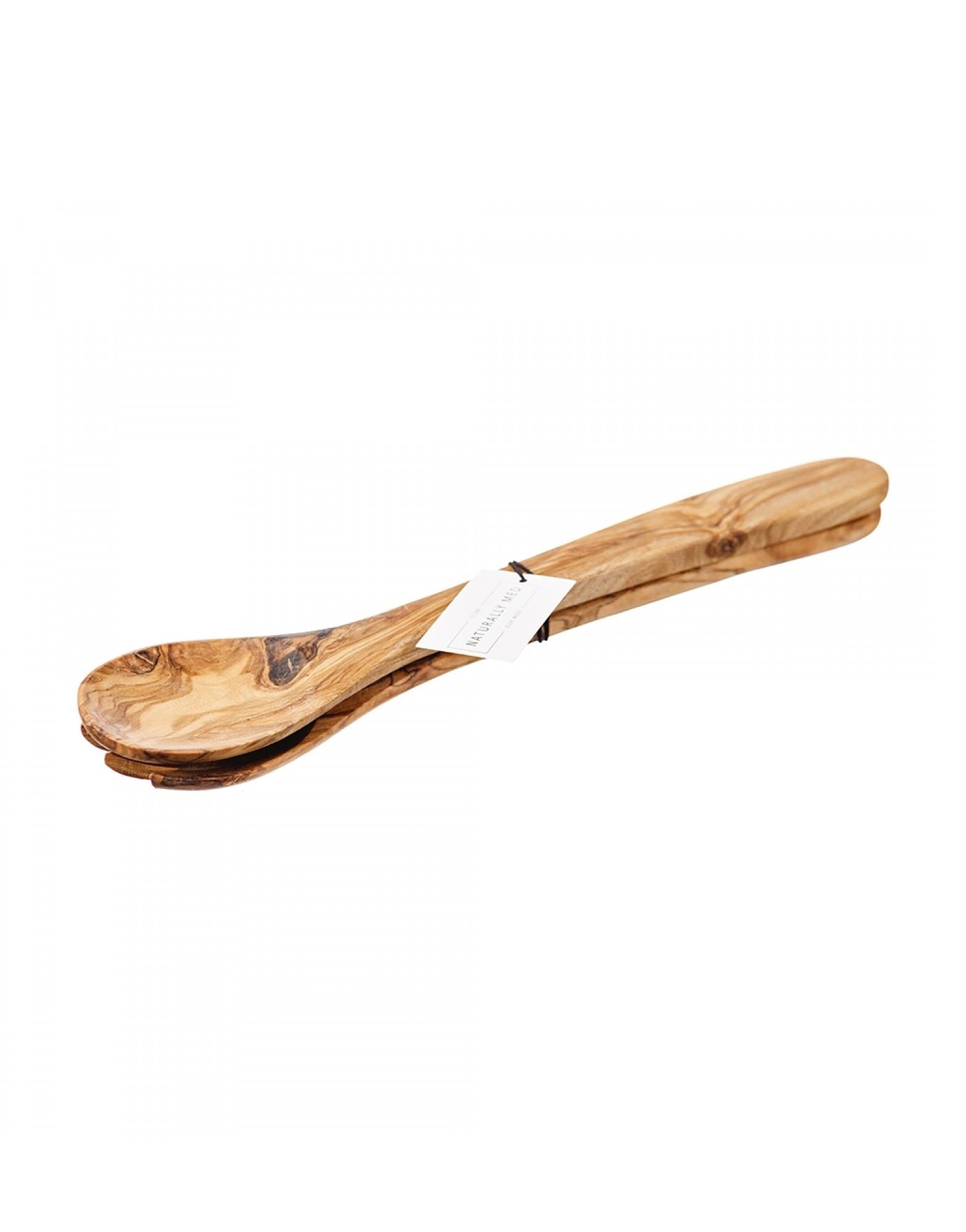 Naturally Med Olive Wood Salad Server Set
