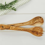 Naturally Med Olive Wood Salad Server Set