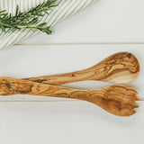 Naturally Med Olive Wood Salad Server Set
