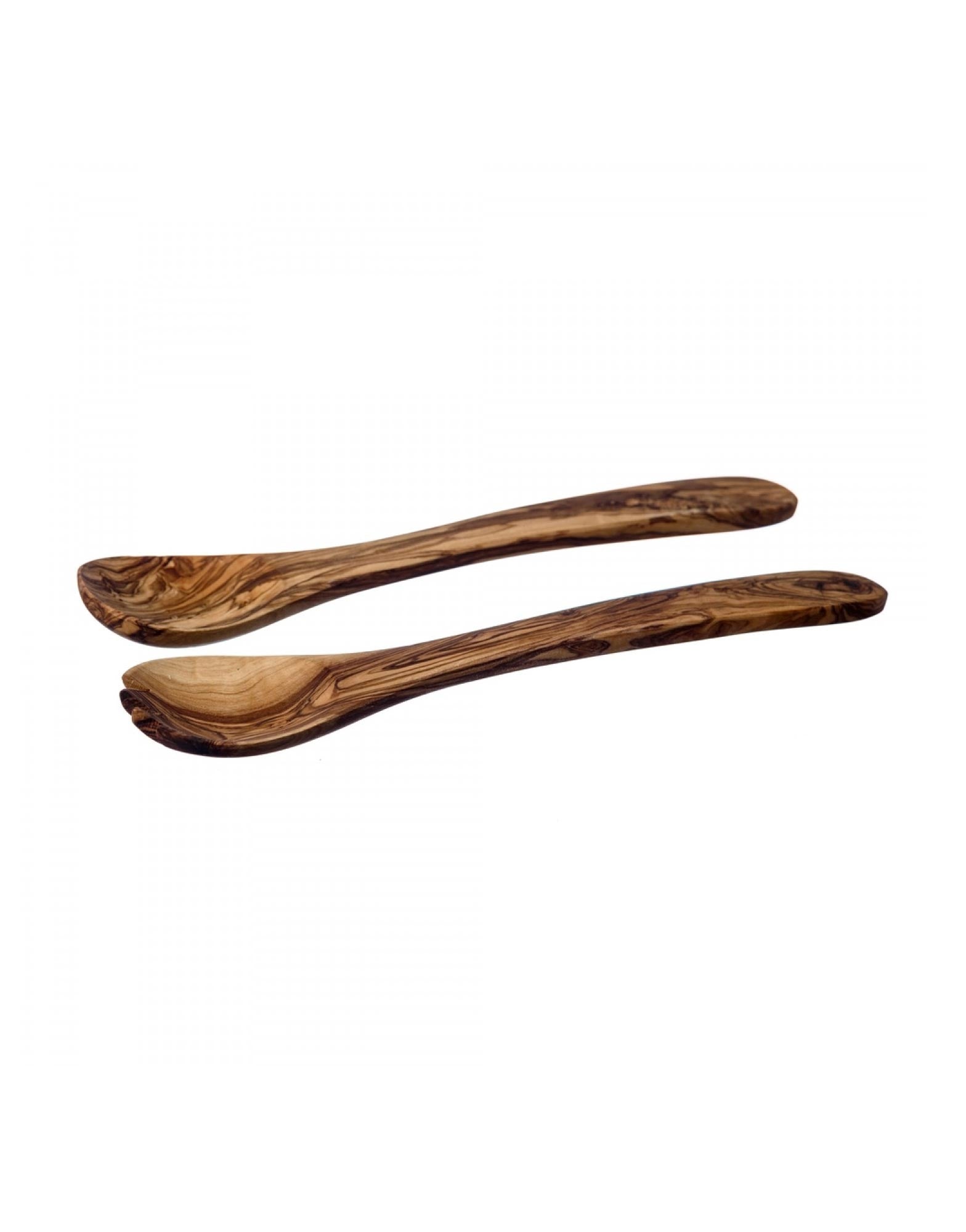 Naturally Med Olive Wood Salad Server Set