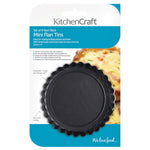 Non-Stick Mini Fluted Flan/Tart Tins, Set of Four