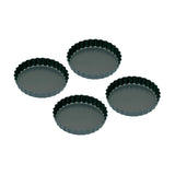 Non-Stick Mini Fluted Flan/Tart Tins, Set of Four