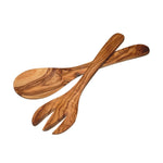 Olive Wood Salad Servers 29cm