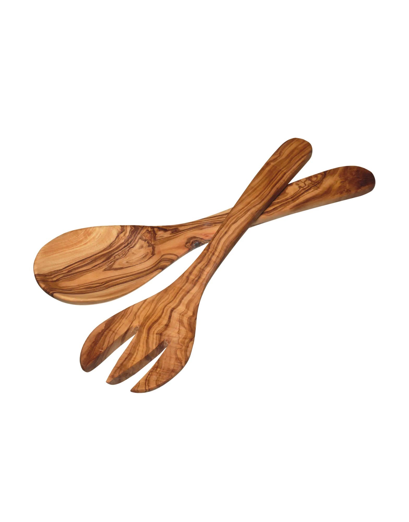 Olive Wood Salad Servers 29cm