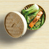 World of Flavours Oriental Medium Two Tier Bamboo Steamer