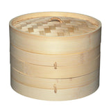 World of Flavours Oriental Medium Two Tier Bamboo Steamer