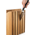 Robert Welch Book Oak Knife Block with free Knife Sharpener