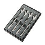4 Robert Welch Malvern Bright Long Handled Tea Spoons in a Gift box