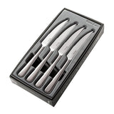 Four stainless steel Robert Welch Malvern Steak Knives in a gift box