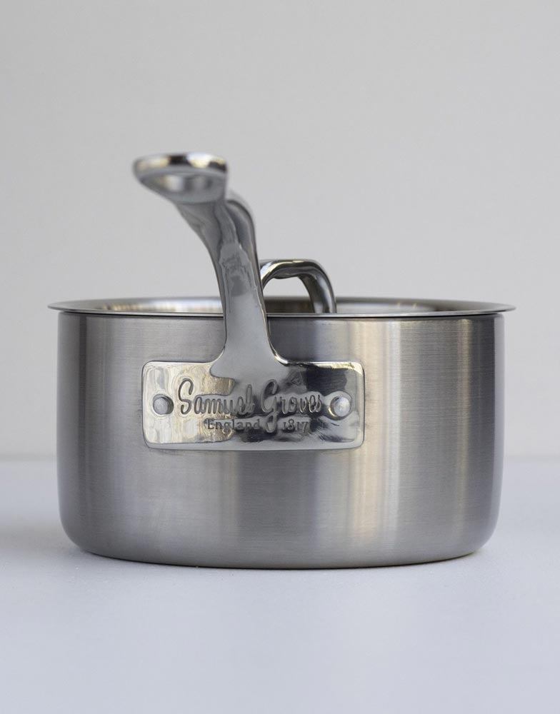 Samuel Groves Stainless Steel Brushed Triply Saucepan