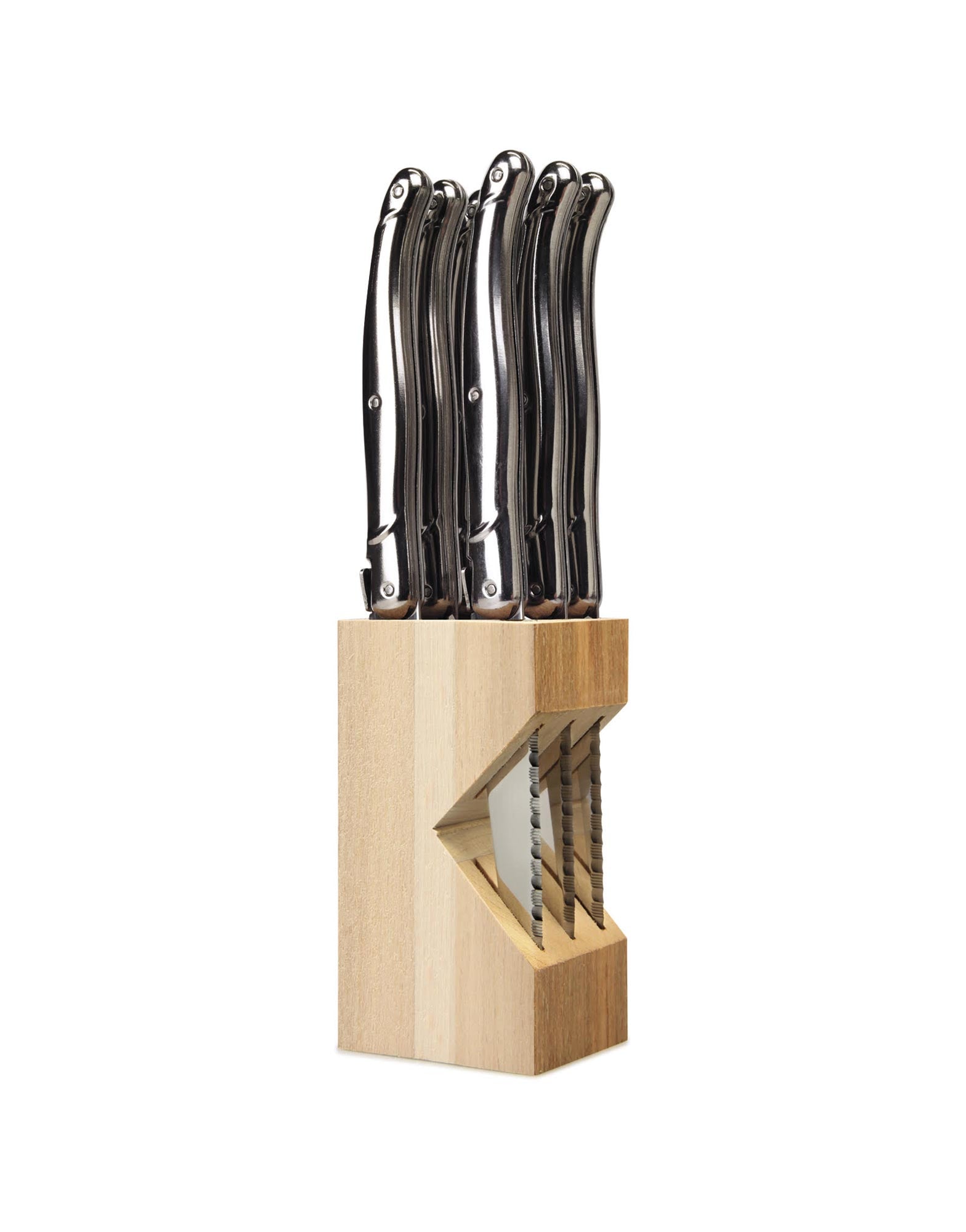 Laguiole Six Steak Knife Set in Block