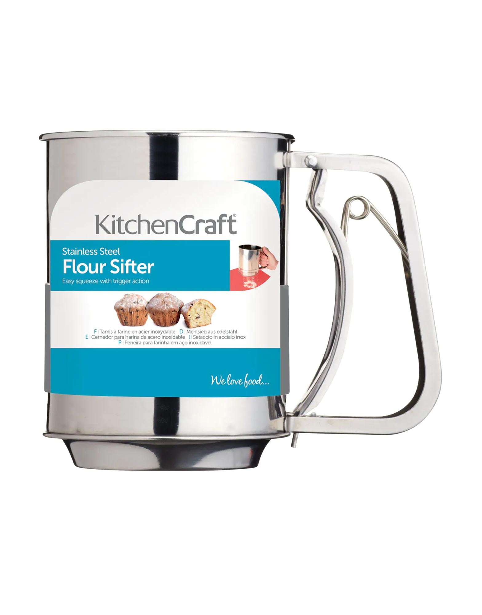Three Cup Trigger Action Flour Sifter