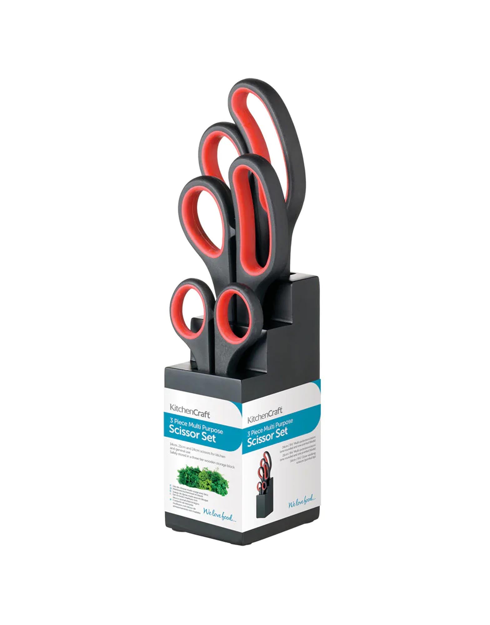 Three Piece Scissor Set and Black Block