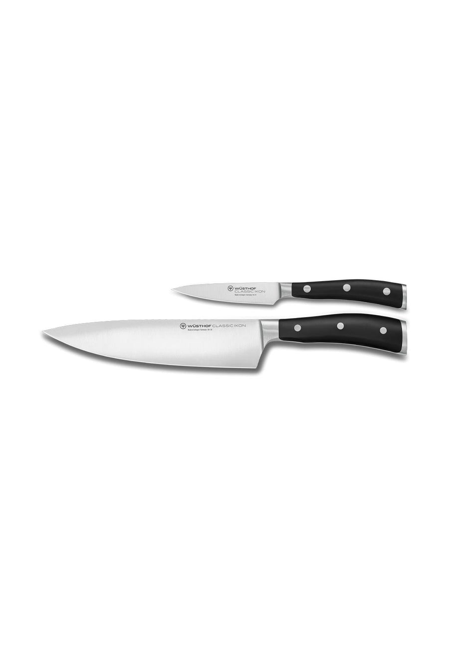 Wusthof Classic Ikon 2 Piece Chef and Paring Knife Set