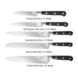 Sabatier Professional 5 Piece Slotted Oak Knife Block Set