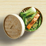 World of Flavours Oriental Large Two Tier Bamboo Steamer