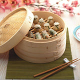 World of Flavours Oriental Large Two Tier Bamboo Steamer