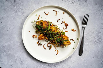 Wok-charred Jersey Royals