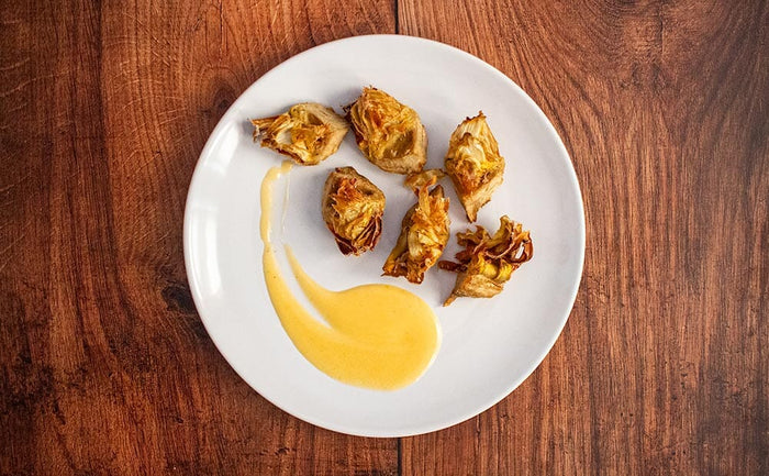 How to prepare artichoke - Crispy artichoke hearts with orange chilli mayo
