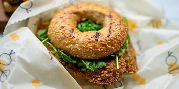 Vegetarian Recipe | Aubergine Schnitzel Bagel