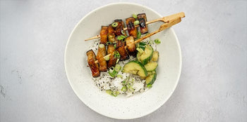 Miso-Glazed Aubergine Skewers (Yakitori Style)