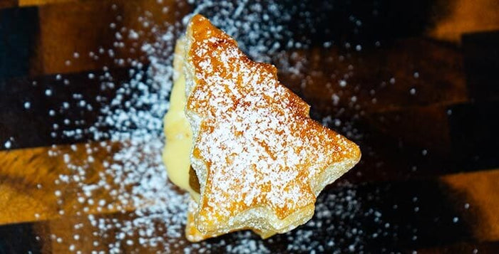 Christmas Dessert - Baileys Custard & Spiced Apple Puff Sandwich