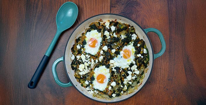 Winter Brunch Idea - Green Shakshuka