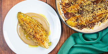 Hispi Cabbage, Chestnut Cream and Nut Crumb