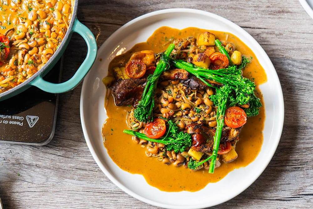 Caribbean black-eyed pea daal