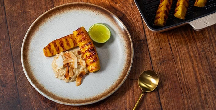 Perfect Winter Treat - Rum Spiced Pineapple with Coconut Rice Pudding