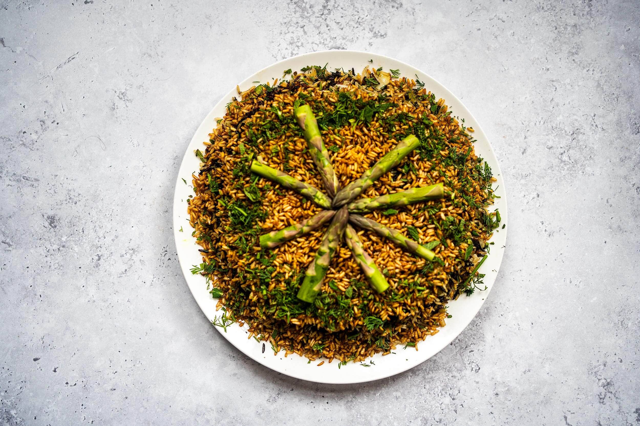 Spring vegetable tahdig