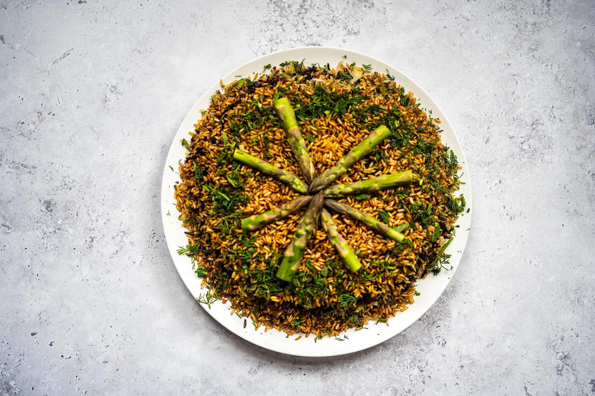 Spring vegetable tahdig