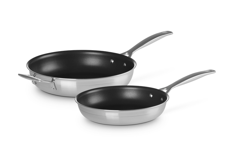 Le Creuset 3Ply Stainless Steel 2 Piece Frying Pan Set