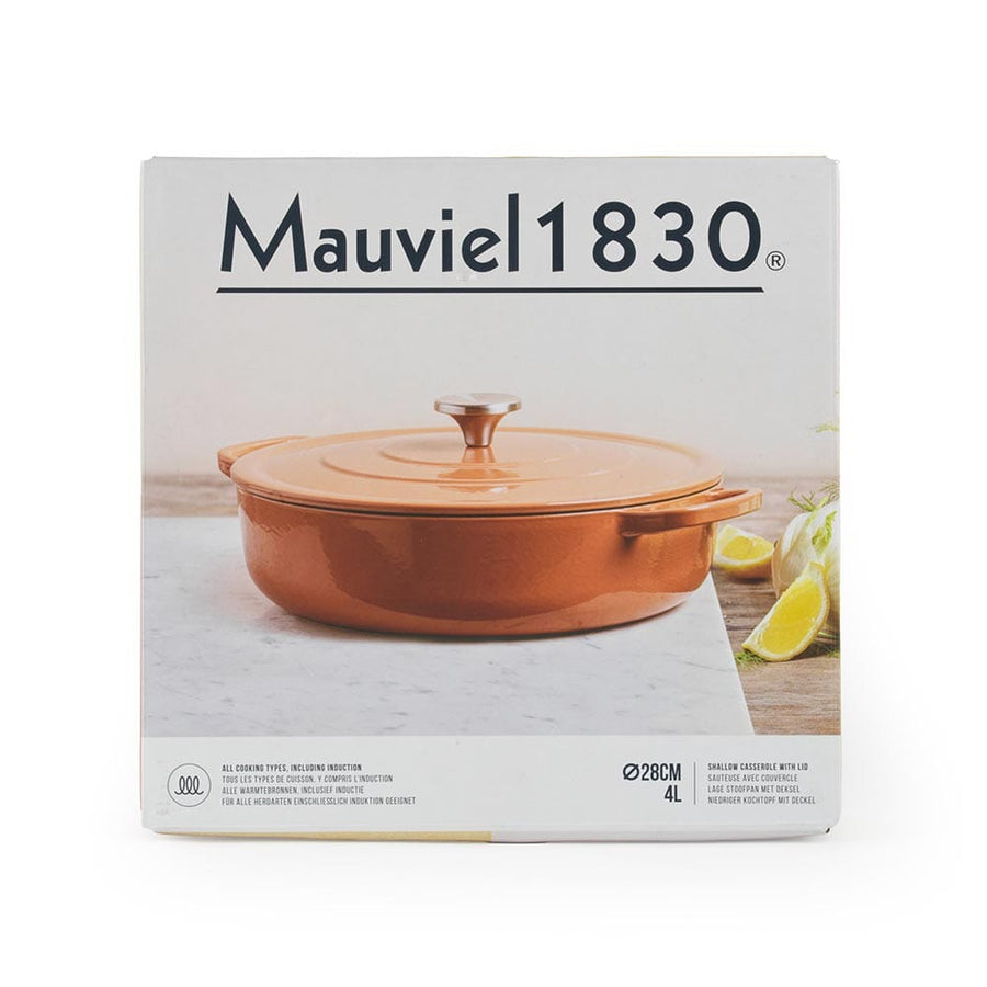 Mauviel 1830 28cm Shallow Cast Iron Casserole