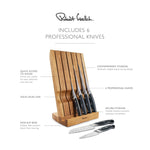 Robert Welch Professional Angle Oak Knife Block Set 7 Piece