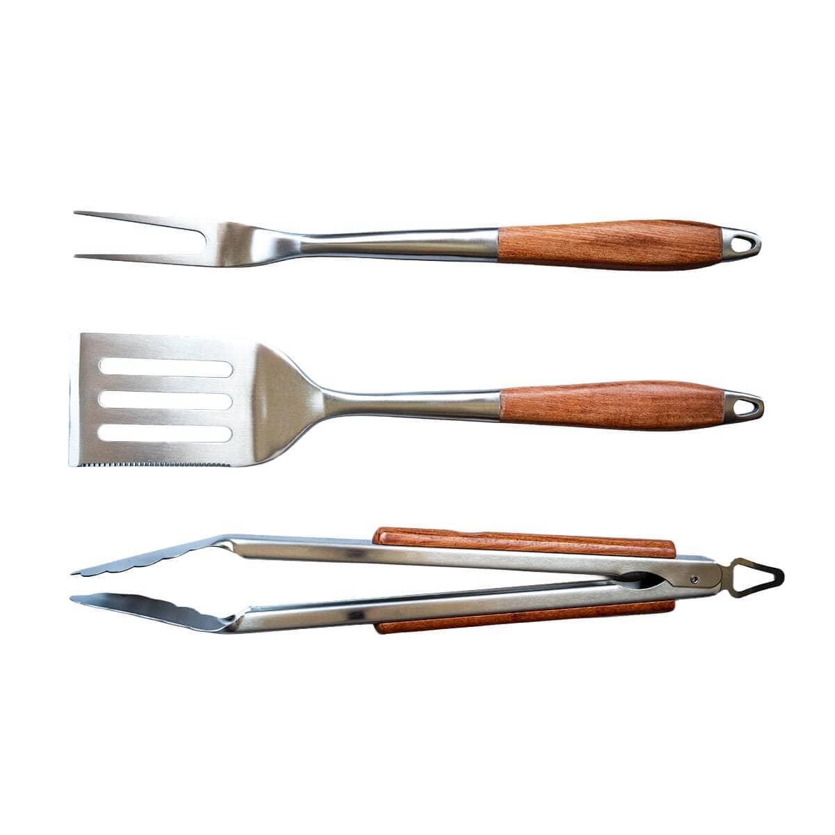 Season 3-Piece Barbecue Tool Set – Rosewood Edition