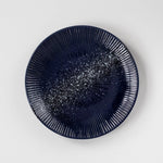 Season Blue Ribbed Plate