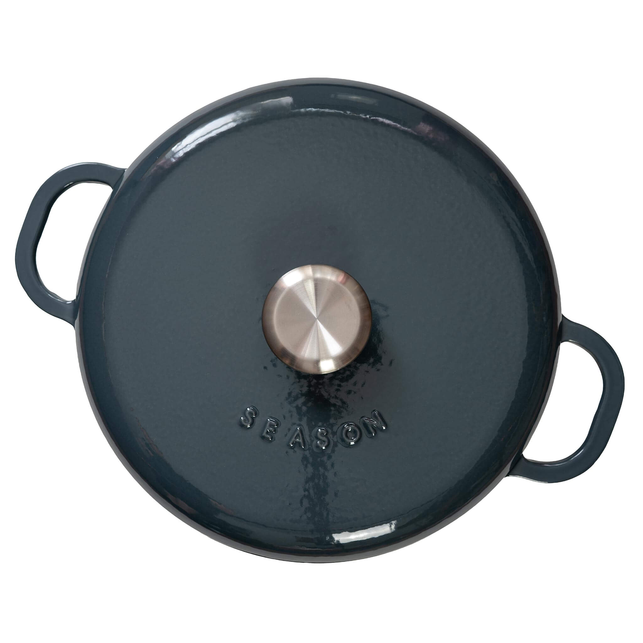 Assaisonner une cocotte peu profonde en fonte, couleur terre cuite