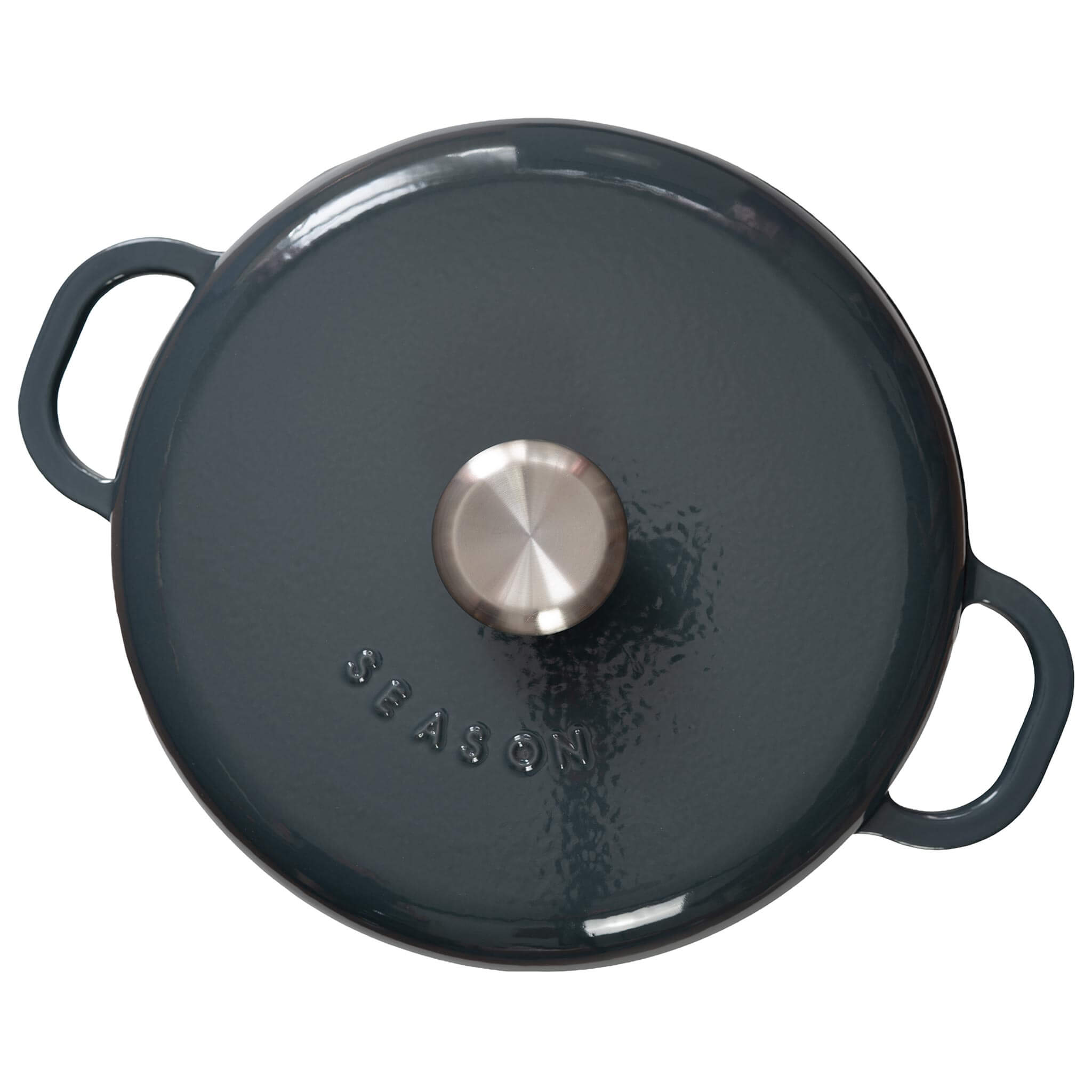 Assaisonner une cocotte peu profonde en fonte, couleur terre cuite