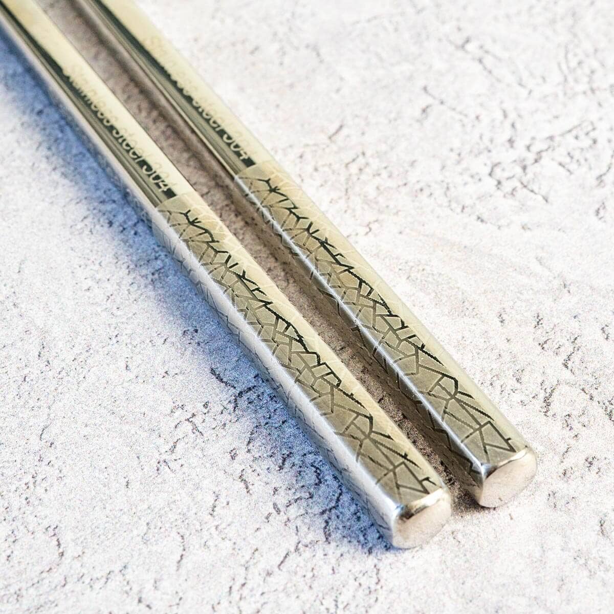 Season Mosaic Stainless Steel Chopsticks Set of 5 Pairs